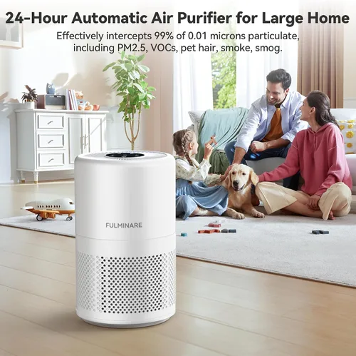 Miniatura 6 de FULMINARE Purificadores de aire para dormitorio del hogar, 1095 pies cuadrados, cobertura HEPA purificador de aire para habitaciones grandes