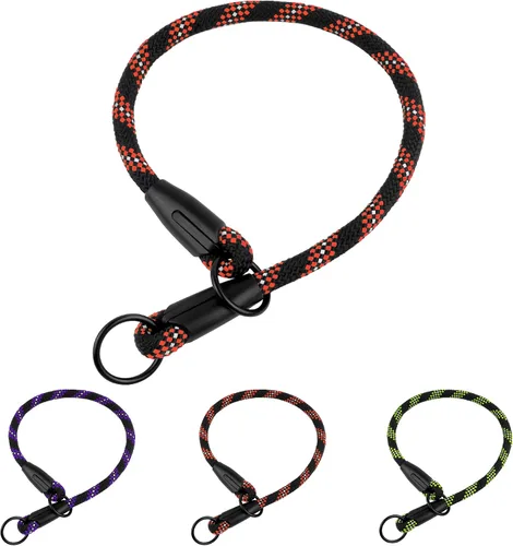 Miniatura 11 de BronzeDog Rope Pro - Collar de entrenamiento para perro trenzado sin tirones, collares redondos de liberación rápida para perros pequeños, medianos