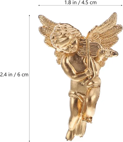 Miniatura 4 de PRETYZOOM 24 adornos de árbol de ángel de Navidad de 2.4 pulgadas, querubín de ángel, decoración para colgar, decoración de Navidad, invierno