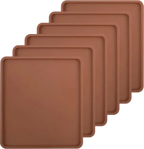 6 paquetes de bandejas deshidratadoras de silicona compatibles con Cosori CP267-FD, láminas secas de silicona antiadherentes con borde,
