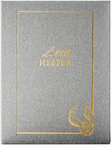 Conquest Journals - Álbum de Harry Potter Little Keeper para bebé, captura recuerdos mágicos, baby shower hasta los 5 años, cubierta de lino gris,
