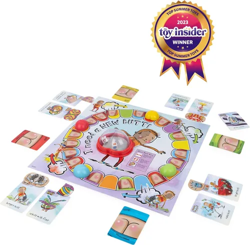 Miniatura 6 de Spin Master Games, I Need a New Butt, juego de mesa para niños basado en el libro con fichas Popper y de mejillas, divertido para la noche