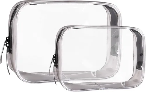 Miniatura 11 de Bolsa de aseo transparente pequeña Buminee, bolsa de viaje aprobada por la TSA, bolsas de viaje para artículos de tocador, bolsa de cosméticos