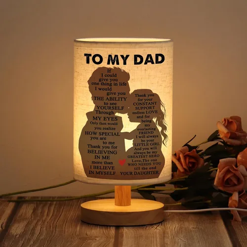 Miniatura 6 de WSYEAR Regalos Personalizados del Día del Padre y Cumpleaños para Papá de Esposa e Hija, Regalos Personalizados para Papá de Hijo e Hijos, Placa