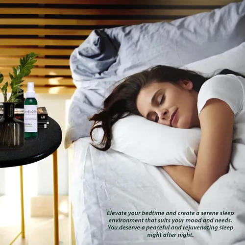 Miniatura 6 de Spray de lavanda para dormir, almohadas, ropa de cama y pijamas, aroma natural calmante de lavanda y manzanilla con energía de amatista y reiki.