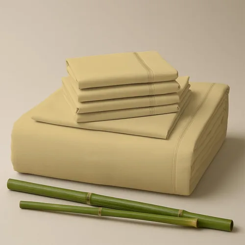 Miniatura 38 de Sacred Thread Sábanas de rayón derivado de bambú tamaño individual, sábanas refrescantes de bolsillo profundo de 18 pulgadas para personas que