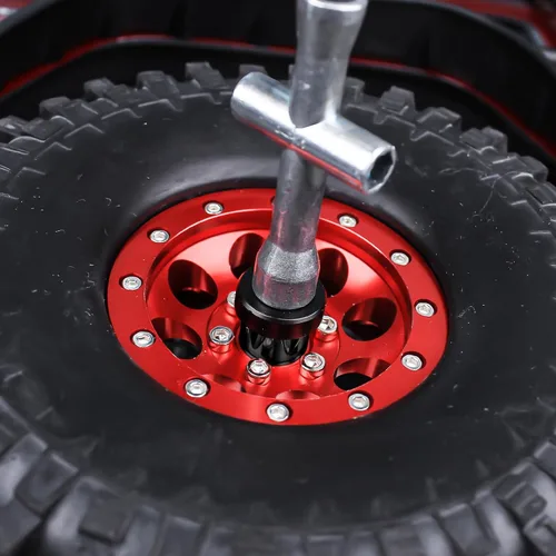 Miniatura 6 de Hobbypark Adaptador de tapa central de llanta de automóvil RC de aluminio para 1/10 RC Crawler Traxxas TRX4 Axial SCX10 90046 D90 Redcat Gen7 (negro)