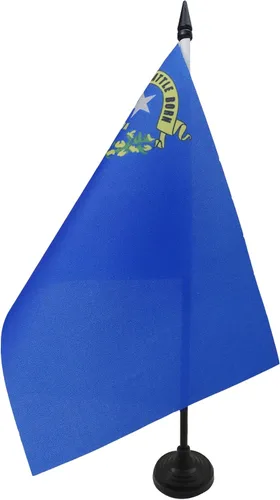 Miniatura 93 de Bandera de mesa de Colorado de 4 x 6 pulgadas, bandera de escritorio del estado de Colorado de EE. UU., 5.9 x 3.9 in, palo y base de plástico negro