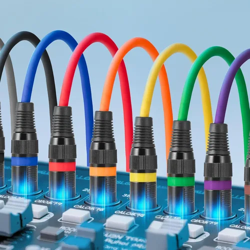 Miniatura 8 de VEVOR Cable XLR de 3.3 pies, paquete de 10 cables de micrófono DMX equilibrados blindados macho a hembra, cable de altavoz de micrófono XLR de 3
