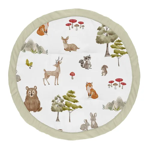 Sweet Jojo Designs Bosque Animales del Bosque Niño Niña Género Neutral Unisex Bebé Play Mat Tiempo Esterilla Actividad Infantil Playmat Playmat