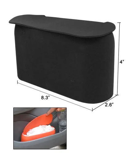 Miniatura 3 de JAVOedge cesto de basura con tapa color Negro, pequeño, material flexible, se adapta En La Mayoría De Puertas Laterales, talla única , Negro