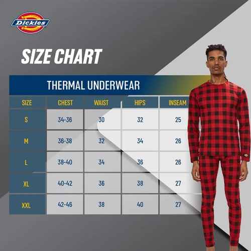 Miniatura 6 de Dickies Conjunto de ropa interior térmica Long Johns para hombre, 2 piezas de capa base para clima frío para hombre