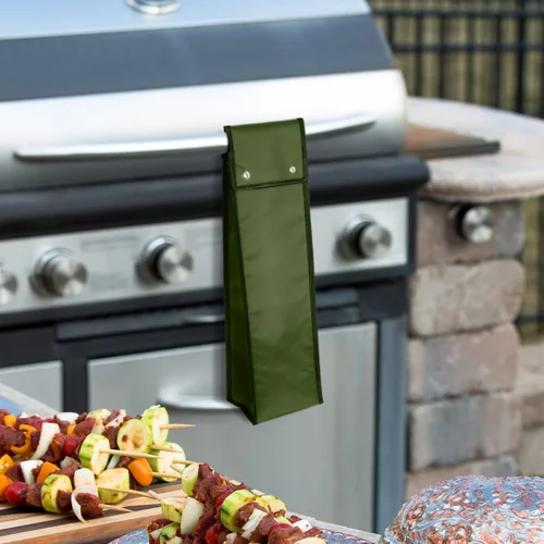 Miniatura 6 de Bolsa de almacenamiento para utensilios de parrilla Amylove, bolsas de almacenamiento para herramientas de barbacoa, bolsa de utensilios