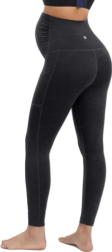 Miniatura 4 de IUGA Leggings de maternidad sobre el vientre, leggings de entrenamiento de maternidad con bolsillos, leggings de embarazo para mujer, ropa deportiva