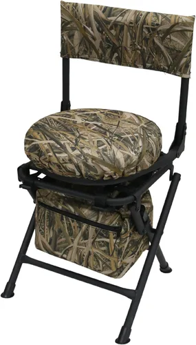 Miniatura 8 de MDSTOP Silla de Caza Giratoria de 360 Grados para Ciegos Terrestres, Asiento de Caza Plegable, Silla de Pesca, Ligera, Portátil, Cojín Acolchado No.
