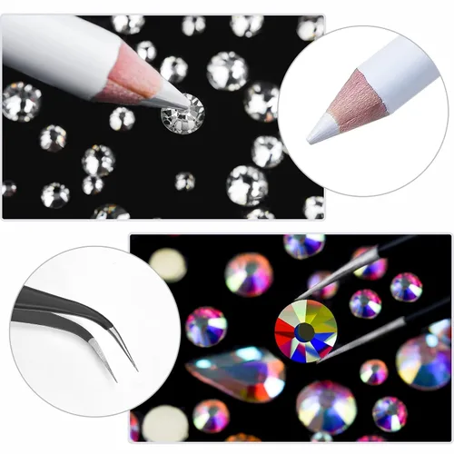 Miniatura 5 de 2400 diamantes de imitación para arte de uñas, gemas de diamantes de imitación rojos con parte trasera plana, cristal redondo, siam, 6 tamaños