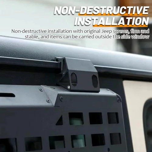 Miniatura 5 de Kit de panel lateral MOLLE para almacenamiento en ventana trasera con decoración protectora para Jeep Wrangler 2018-2025 JL de 4 puertas
