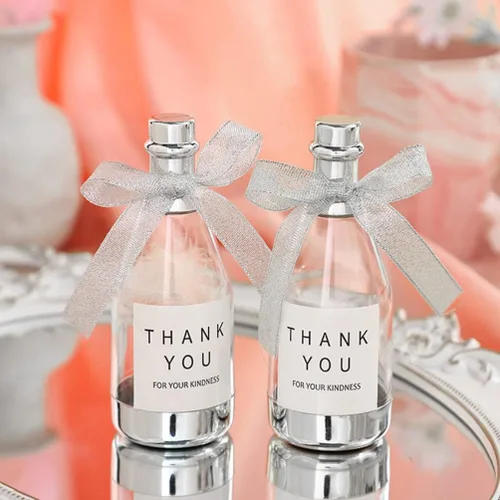 Miniatura 3 de Kisangel - Caja de dulces para botellas, paquete de 20 cajas de recuerdos de boda, mini recipientes para fiestas de bebé, cumpleaños, Navidad