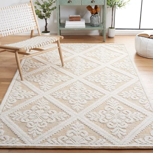 Miniatura 43 de SAFAVIEH Vermont Collection - Alfombra decorativa de 2 pies 3 pulgadas x 4 pies, color marfil, lana hecha a mano, ideal para zonas de alto tráfico