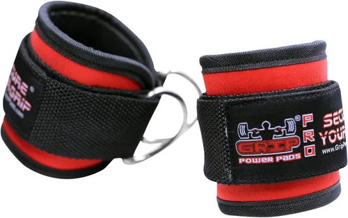 Miniatura 18 de Correas de tobillo para máquinas de cable con doble anillo en D, puños de neopreno premium ajustables para mejorar piernas, abdominales y glúteos