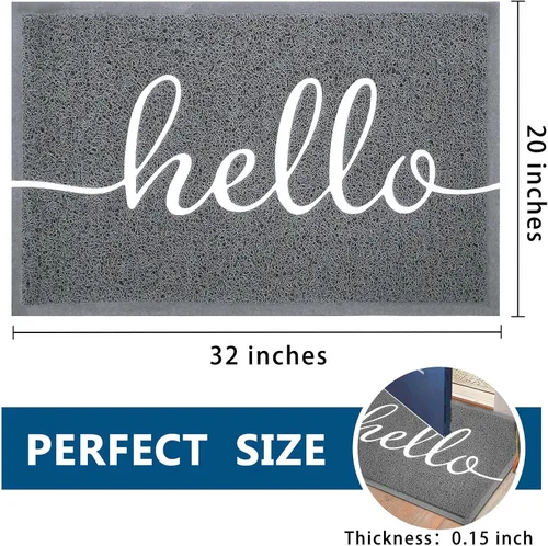 Miniatura 2 de EARTHALL Tapetes Divertidos Hello para Exteriores, Tapete de Puerta Delantera para Entrada Exterior, Tapete de Entrada Exterior/Interior, Alfombras