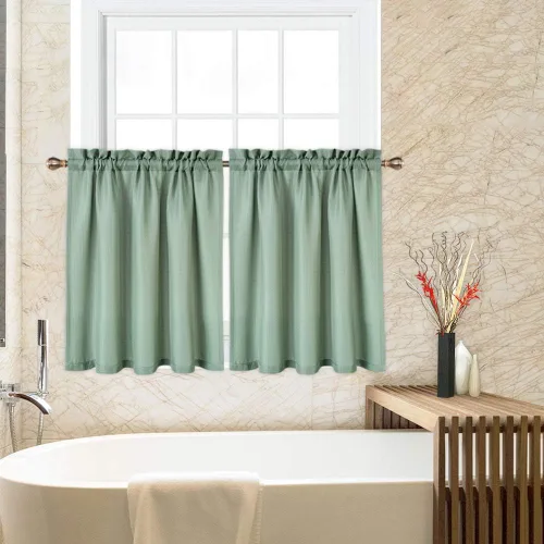 Miniatura 33 de CAROMIO - Cortina para cocina, cortina texturizada, cortinas para ventana de baño, varios tamaños