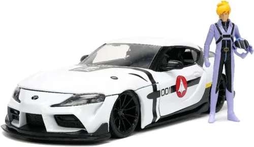 Miniatura 7 de Jada Toys Robotech 1:24 2020 Toyota Supra - Coche fundido a presión con figura de ley Miriya de 2.75 pulgadas, juguetes para niños y adultos