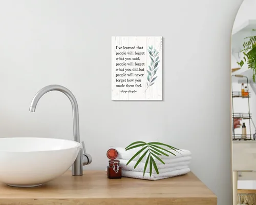 Miniatura 3 de ARTINME Maya Angelou - Arte de pared motivacional con citas para oficina, arte de pared y decoración motivacional enmarcado, regalos de ánimo, arte