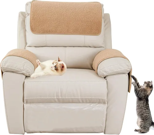 Miniatura 14 de Funda para reposabrazos de sofá, funda para reposabrazos de silla reclinable, funda de terciopelo de cordero, antideslizante, protector de muebles