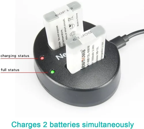 Miniatura 3 de Cargador USB dual NB 13L Newmowa para Canon NB-13L y PowerShot G5X, G7X, G7 X Mark II, G9X, G9 X Mark II, G1 X Mark III, SX620 HS, SX720 HS, SX730 HS