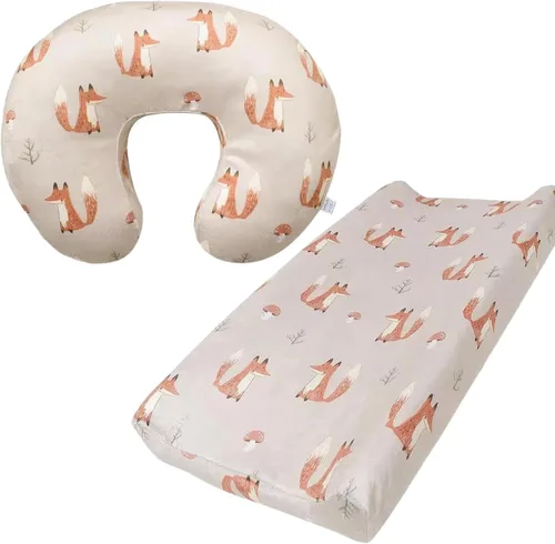 Miniatura 8 de Minky - Funda de almohada para lactancia materna, en forma de U, para bebé, niño y niña, solo funda (azul marino)