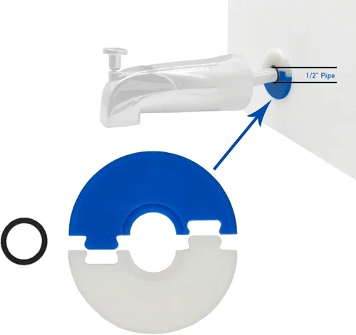 Tubo de cobre de 1/2 pulgada para bañera de sellado trasero, protección de pared con acabado de baño contra fugas de agua, sello de disco de