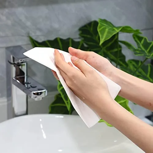 Miniatura 6 de Servilletas desechables para baño, servilletas blancas desechables para cena, toalla de papel para invitados, toallas de mano suaves y absorbentes