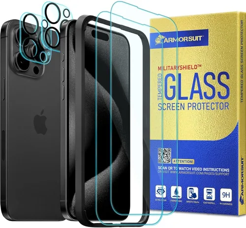 Miniatura 10 de ArmorSuit [Paquete de 2+2] para Google Pixel 6 [6.4 pulgadas] Protector de pantalla de vidrio templado + protector de lente de cámara compatible