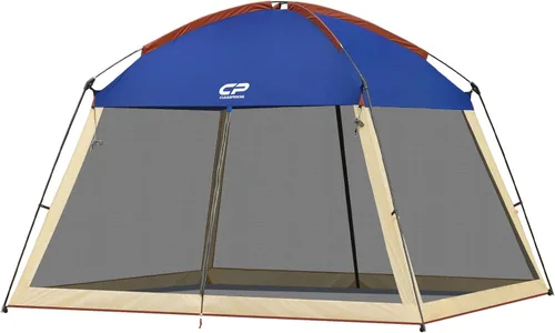 Miniatura 10 de CAMPROS CP Tienda de campaña de casa con pantalla de 10 x 10 pies, toldo con malla de pantalla de malla para patios, actividades de camping al aire