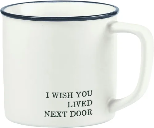 Miniatura 9 de Santa Barbara Design Studio Tazas de café en blanco y negro con diseños cara a cara, taza de gres, 16 onzas, Anti-Social