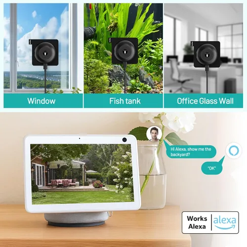 Miniatura 7 de Cámara de ventana 2K de 3 MP, visión nocturna inteligente a color, WiFi 5G y 2.4 GHz, cámara de seguridad para interiores con detección