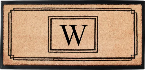 Miniatura 36 de A1HC - Tapete de puerta con monograma de fibra de coco natural para puerta delantera, 24 x 48, felpudo duradero tratado anti-desprendimiento