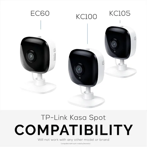 Miniatura 2 de Soporte de pared de esquina para cámara Kasa Spot KC100, KC105, EC60 (paquete de 2) - Soporte adhesivo, soporte sin complicaciones, cinta VHB 3M