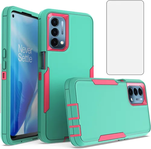 Miniatura 7 de Asuwish Funda protectora para OnePlus Nord N200 5G con protector de pantalla y accesorios de celda híbridos delgados de doble capa, accesorios Azul
