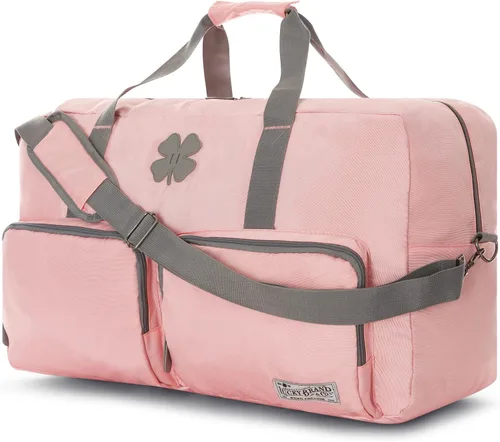 Lucky Brand Bolso de fin de semana plegable para adultos con correa de hombro ajustable para adultos unisex, Rosa (Bridal Rose), Deportes