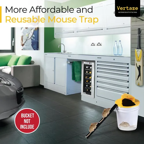 Miniatura 9 de Trampa para ratones con tapa de cubo, trampa para ratones, trampa para ratones para interiores para el hogar, reinicio automático, captura múltiple