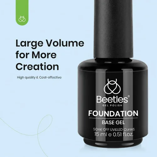 Miniatura 9 de Beetles - Juego de 3 esmaltes de uñas de gel constructor de uñas de 0.5 onzas líquidas con capa superior que no se limpia y capa base para uñas