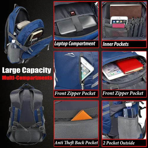 Miniatura 2 de ProEtrade - Mochila para escuela, universidad, estudiantes, viajes, negocios, con puerto de carga USB, Gratis