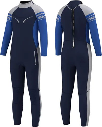 Miniatura 9 de Goldfin Traje de neopreno para niños y niñas, 0.118 in de neopreno con cremallera trasera que mantiene el calor para agua fría, natación, buceo