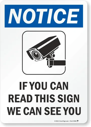 Miniatura 7 de Etiqueta "Aviso - If You Can Read This Sign, We Can See You" de SmartSign Vinilo laminado de 7 x 10 pulgadas