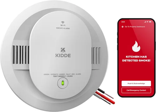 Miniatura 14 de Kidde Detector inteligente de humo y monóxido de carbono habilitado por la aplicación Kidde con cableado, respaldo de batería AA, alertas de voz