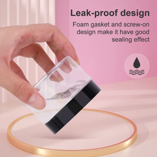 Miniatura 3 de Loretoy Paquete de 36 tarros de plástico de 4 onzas con tapas, sin BPA, reutilizables, rellenables, recipientes de cosméticos transparentes