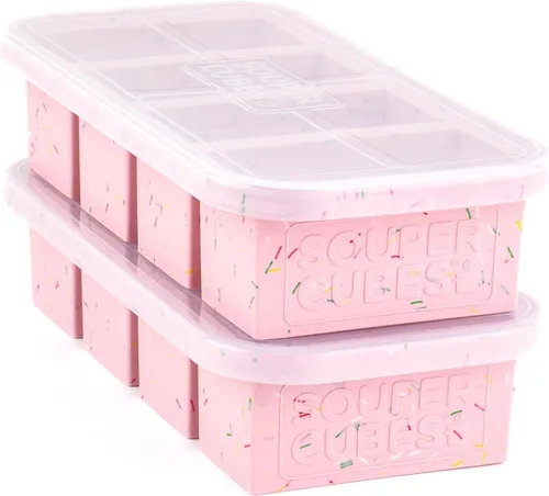 Miniatura 17 de Souper Cubes Bandeja de Silicona para Congelador de 1 Taza con Tapas, Perfecta para Almacenar Caldo, Sobras, Arroz, Salsa y Más, Moldes de Silicona