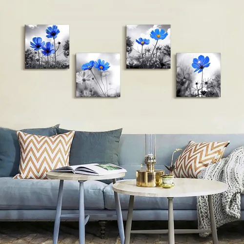 Miniatura 2 de The Simple Life - Lienzos decorativos para pared de sala, baño, cocina o dormitorio, pinturas decorativas de árboles, pájaros y flores, conjunto